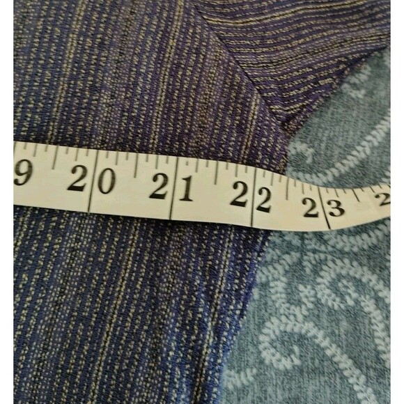 Surya II Blouse Size XL Purple Beaded Neckline Short Sleeve Rayon - Picture 11 of 12